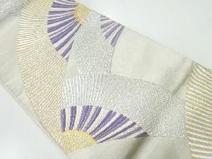 アンティーク　花模様織出し袋帯（材料）